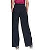 KARL LAGERFELD PARIS Knit Refined Jersey Flat Front Wide Leg Drawstring Front Pants - Image 2