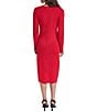 KARL LAGERFELLD PARIS Knit V-Neck Button Front Midi Dress - Image 2