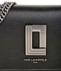 Color:Black - Image 4 - Kosette Gunmetal Hardware Crossbody Bag
