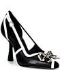 KARL LAGERFELD PARIS Lacey Bow Stiletto Dress Pumps - Image 1