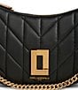 KARL LAGERFELD PARIS Lafayette Demi Crossbody Bag, Color:Black/Gold - Image 4