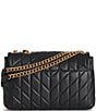 KARL LAGERFELD PARIS Lafayette Medium Quilted Shoulder Bag, Color:Black/Gold - Image 2