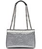 KARL LAGERFELD PARIS Lafayette Metallic Shoulder Bag, Color:Silver - Image 2