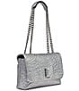 KARL LAGERFELD PARIS Lafayette Metallic Shoulder Bag, Color:Silver - Image 4