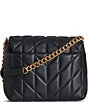 Color:Black/Gold - Image 2 - Lafayette Quilted Leather Crossbody Bag
