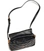 Color:Black/Gold - Image 3 - Lafayette Quilted Leather Crossbody Bag
