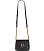 Color:Black/Gold - Image 4 - Lafayette Quilted Leather Crossbody Bag