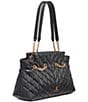 KARL LAGERFELD PARIS Lafayette Satchel, Color:Black/Gold - Image 4