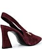 KARL LAGERFELD PARIS Lauryn Suede Slingback Block Heel Pumps - Image 2