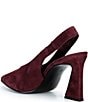 KARL LAGERFELD PARIS Lauryn Suede Slingback Block Heel Pumps - Image 3