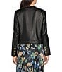 KARL LAGERFELD PARIS Leather Crew Neck Long Sleeve Jacket - Image 2
