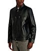 KARL LAGERFELD PARIS Leather Jacket, Color:Black - Image 1