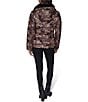 KARL LAGERFELD PARIS Leopard Print Stand Collar Hooded Zip Front Puffer Jacket, Color:Leopard - Image 2