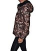 KARL LAGERFELD PARIS Leopard Print Stand Collar Hooded Zip Front Puffer Jacket, Color:Leopard - Image 3