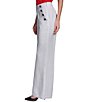 KARL LAGERFELD PARIS Linen Flat Front Wide Leg Coordinating Sailor Pants - Image 3