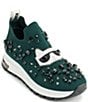 Color:Forrest Green - Image 1 - Malna Rhinestone Embellished Slip-On Sneakers