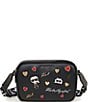 KARL LAGERFELD PARIS Embellished Hearts Maybelle Camera Crossbody Bag, Color:Multi/Black - Image 1