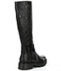 Color:Black - Image 2 - Meara 50/50 Leather Lug Sole Tall Boots