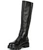 Color:Black - Image 4 - Meara 50/50 Leather Lug Sole Tall Boots