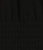 Color:Black - Image 5 - Mock Neck Long Sleeve Ruched Detail Knit Top