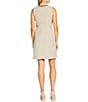 KARL LAGERFELD PARIS Multi Texture Tweed Pearl Trim Keyhole Shift Dress, Color:Birch Multi - Image 2