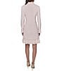 KARL LAGERFELD PARIS Notch Lapel Collar Long Sleeve Chiffon Flounce Hem Mini Blazer Dress, Color:Rose - Image 2
