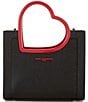 Color:Black/Red - Image 1 - Nouveau Heart Small Tote Bag
