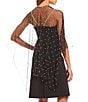 Color:Black - Image 2 - Pearl Tulle Social Stole