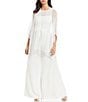Color:Ivory - Image 2 - Pearl Tulle Social Stole