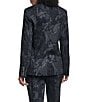KARL LAGERFELD PARIS Ponte Floral Print Notch Lapel Long Sleeve Coordinating Jacket - Image 2