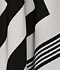 Color:Soft White/Black - Image 3 - Printed Surplice V-Neck Short Sleeve Wrap Dress