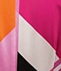 Color:Fuchsia Multi - Image 3 - Printed V-Neck Sleeveless Dress