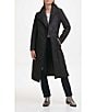 KARL LAGERFELD PARIS Quilted Asymmetrical Stand Collar Maxi Puffer Coat, Color:Black - Image 5