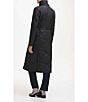 KARL LAGERFELD PARIS Quilted Asymmetrical Stand Collar Maxi Puffer Coat, Color:Black - Image 6