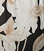 KARL LAGERFELD PARIS Satin Print Flat Front Wide Leg Pull On Coordinating Pants - Image 4