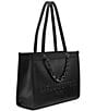 KARL LAGERFELD PARIS Savoie Logo Chain Strap Tote, Color:Black - Image 4