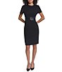 KARL LAGERFELD PARIS Scuba Belted Sheath Dress - Image 1