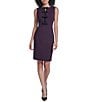 KARL LAGERFELD PARIS Scuba Crepe Bow Front Dress - Image 1