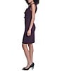 KARL LAGERFELD PARIS Scuba Crepe Bow Front Dress - Image 3