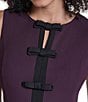 KARL LAGERFELD PARIS Scuba Crepe Bow Front Dress - Image 4