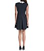 KARL LAGERFELD PARIS Scuba Crepe Collared Dress - Image 2