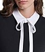 KARL LAGERFELD PARIS Scuba Crepe Collared Dress - Image 4