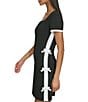 Karl Lagerfeld Paris Scuba Side Bow Dress - Image 3