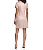 KARL LAGERFELD PARIS Scuba Suede Mock Neck Sheath Dress - Image 6