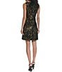KARL LAGERFELD PARIS Sequin Velvet Bow Shift Dress - Image 6