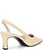 KARL LAGERFELD PARIS Sheenz Raffia Slingback Pointed Toe Pumps - Image 2