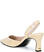 KARL LAGERFELD PARIS Sheenz Raffia Slingback Pointed Toe Pumps - Image 3