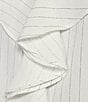 Color:Soft White - Image 4 - Short Sleeve Ruffle Front V-Neck Blouse