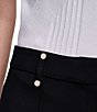 KARL LAGERFELD PARIS Silky Ponte Straight Leg Full Length Pull On Pants - Image 4