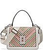 KARL LAGERFELD PARIS Simone Chevron Raffia Satchel Bag - Image 1